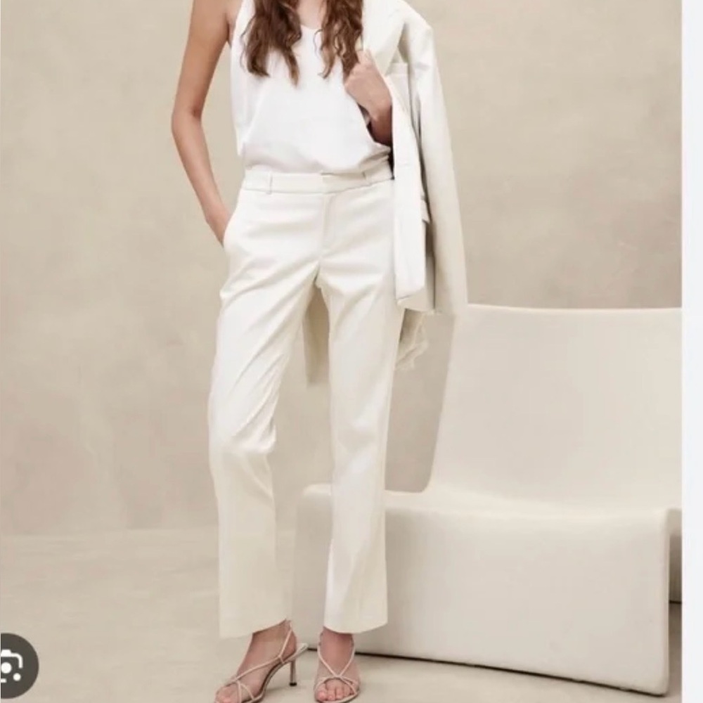 Chic Banana Republic Ryan Pants size 4 Cream Women's ankle  Pants